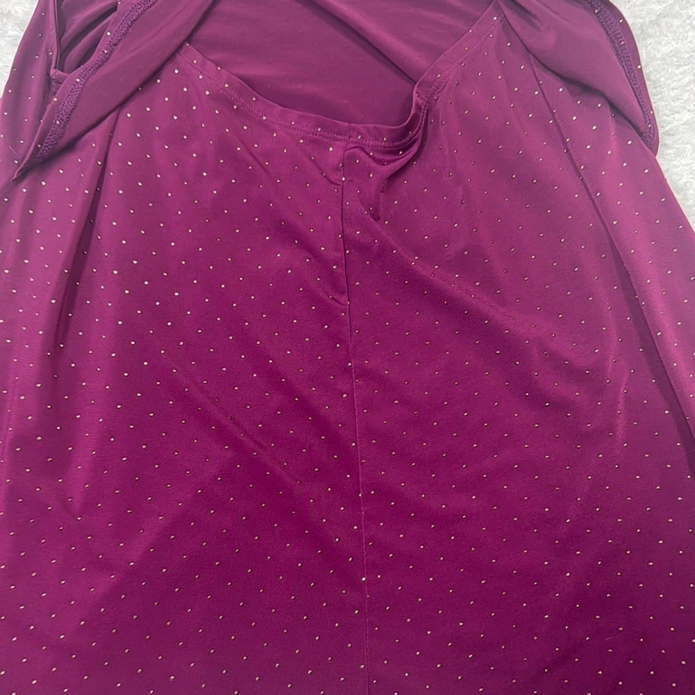 Rock & Republic Purple Asymmetrical Cutout Tank Top studded - Picture 5 of 5
